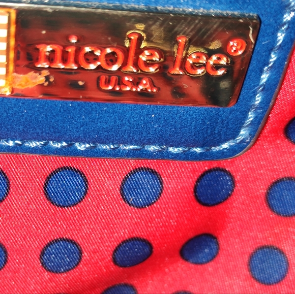 RARE! Nicole Lee women's retro 50s homage leather overnight bag/shoulder bag! - Picture 8 of 9